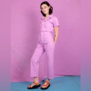 Big Bud Press Everyday Jumpsuit Short Sleeve Lilac Pink Purple
